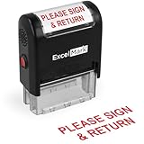 PLEASE SIGN and RETURN Self Inking Rubber Stamp - Red Ink