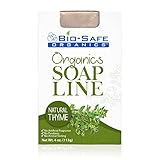 Bio-Safe Organics Natural Thyme Organic Natural Soap Bar w/Plant-Extract Essential Oils & Organic Ingredients, Handmade, All Skin Types, Men, Women, Teens & Children, Made in the USA - 4 oz.