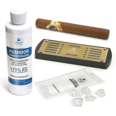 Humidor Solution & Cigar Humidifier Combo,Humidor Humidifier Kit,-Cigar Humidor Solution,Humidifier,Crystal -DIY Upgrade Humidifier for Humidor Cigar Box,Portable Travel kit fit All Cigar Humidor Cover