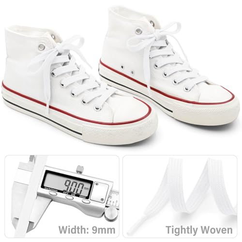 Image of DELELE Solid Flat Shoelaces Hollow Thick Athletic Shoe Laces Strings 2 Pair