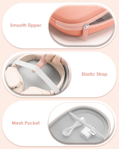 Image of Headphone Case Hard Shell Super-Slim for Soundcore Anker /Sony /JBL /Bose /Skullcandy Crusher /BERIBES /KVIDIO /TOZO /JLab Over-Ear Headphones Universal Portable Travel Organizer Bag