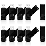 10 Pack 4GB USB Flash Drives, Swivel Thumb Drives with LED Indicator, USB 2.0 Memory Stick Jump Drive Pendrive for Home Office Data Storage & Backup, Computer Flashdrive Zip Drive, with 10 Lanyards