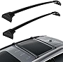 YITAMOTOR Roof Rack Cross Bars Compatible for 2016 2017 2018 2019 2020 2021 2022 Pilot, Aluminum Cargo Carrier Rooftop Luggage Bike Crossbars with Side Rails, Black