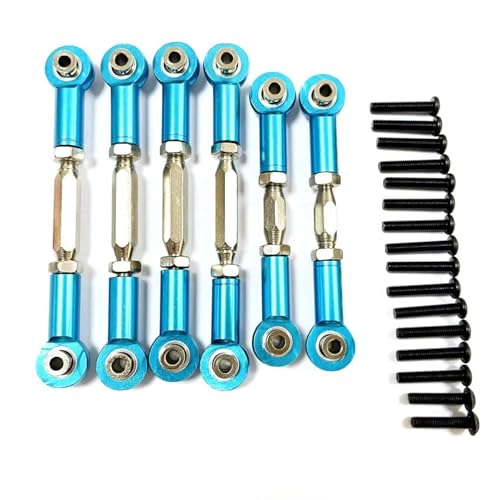 Bielle RC Arrma Senton 3S 1/10 tiges liaison direction alliage aluminium bleu