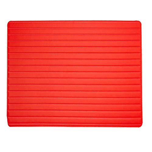 Image of FH Group F16500RED-32 Deluxe Heavy Duty Faux Leather Flat Stripe Multi-Purpose Red Automotive Cargo Liner fits most Cars, SUVs, and Trucks, 32 inches