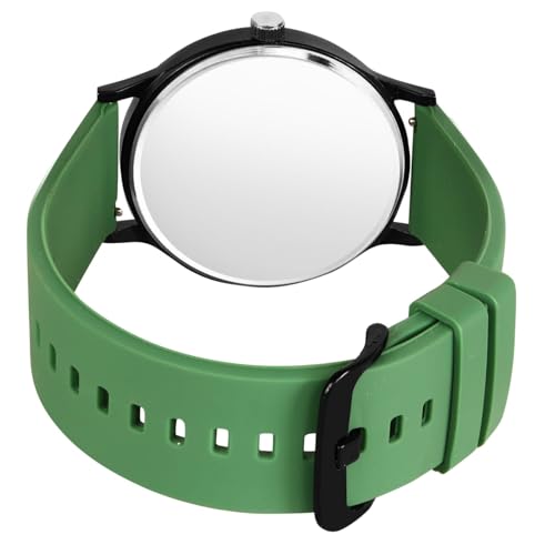 Image of Acnos Silicone Strap Analog Wrist Watch for Men (Black /Grey /Green)