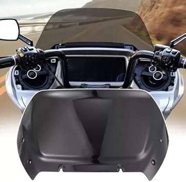 Black 12 Windshield Windscreen Wind Splitter Fit for Harley Road Glide CVO 2024, Dark Tinted Wind Shield Windscreen Air Deflector for Harley Davidson Road Glide CVO FLTRXSE 2023-2024