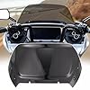 Black 12 Windshield Windscreen Wind Splitter Fit for Harley Road Glide CVO 2024, Dark Tinted Wind Shield Windscreen Air Deflector for Harley Davidson Road Glide CVO FLTRXSE 2023-2024