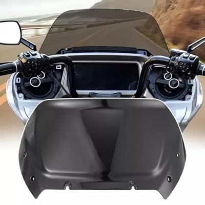Black 12 Windshield Windscreen Wind Splitter Fit for Harley Road Glide CVO 2024, Dark Tinted Wind Shield Windscreen Air Deflector for Harley Davidson Road Glide CVO FLTRXSE 2023-2024