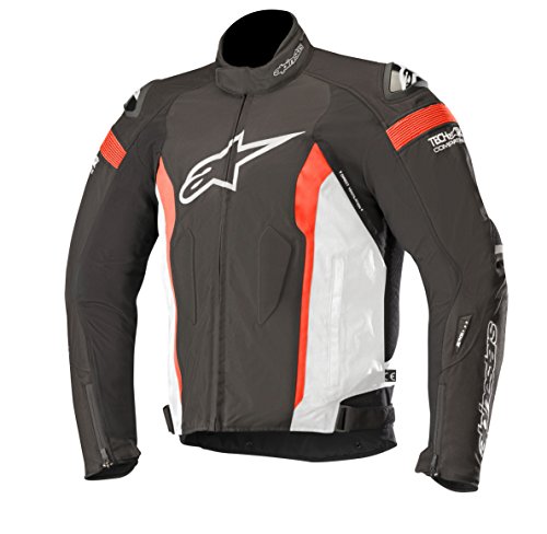 Alpinestars Chaqueta moto T-missile Drystar Jacket - Tech-air Compatible Black White Red Fluo, Negro/Blanco/Rojo, S