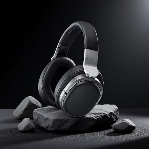 Lukvcoe almohadillas de repuesto profesionales para Sony MDR-HW700, auriculares inalámbricos MDR-HW700DS – Cojines con cuero sintético más suave y espuma de aislamiento acústico (Cuero sintético - Negro) miniatura 5