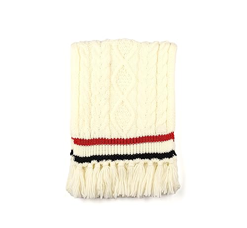Tommy Hilfiger Women's Cable With Stripe Scarf - Main Image