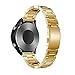 Produktbild GonTales 22mm 20mm Armband, Solider Edelstahl Metall Ersatz Band Uhrenarmband (22mm, Gold)