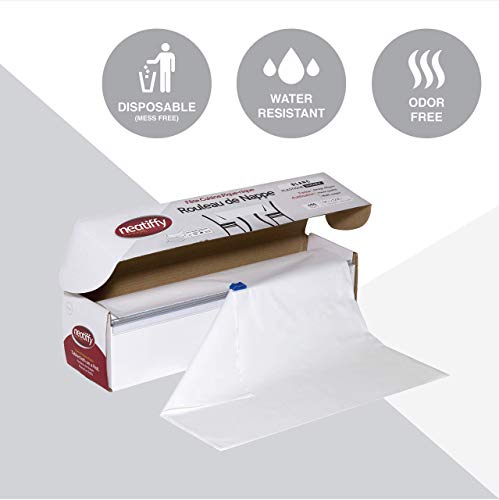 Neatiffy Disposable Plastic Table Cloth Roll | Waterproof Tablecloth | Table Cover for Rectangle, Square, Round Oval Tables | Picnic, Party, Banquet, Birthdays - 54 in x 108 Ft - White by Neatiffy - Image 4