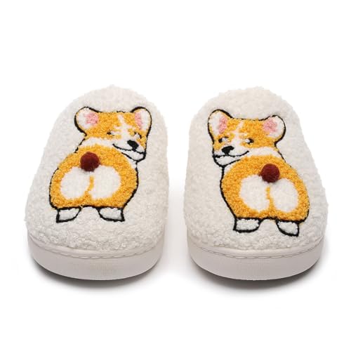 Cute Slippers For Women Men Fuzzy Cushioned Comfort Slip-On House Shoes Memory Foam Slippers3