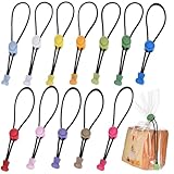 GGXZHT 12 Stück Verschlussclips für Beutel und Tüten. Verstellbarer Tütenclips. Gefrierbeutel-Clips für Angelruten. Robust. Wiederverwendbar. Ersatz für Gummibänder und Tütenclips (rund 20cm)