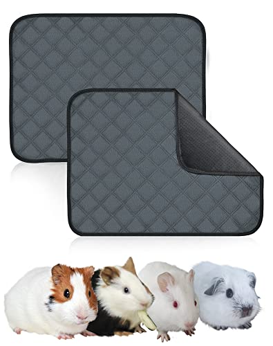 NETONDA 2PCS Tapis pour Cage de Cochon d'Inde Lavable Coussinets Pipi pour Cage de Cochon d'Inde Antidérapants Tapis Réutilisables de Hamster Super Absorbant pour Rongeurs Cover