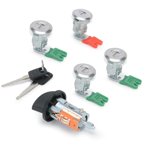 Ignition Switch Door Lock Cylinder Compatible with Keys Fit for Ford E150 E250 E350 Econoline Van...