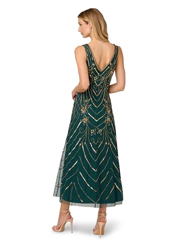 Image of Adrianna Papell Women's Beaded Mesh Dress
