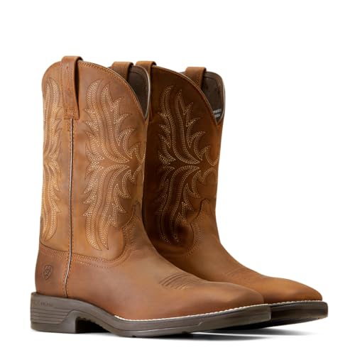 Ariat Men's Ridgeback Western Boot - Oily Distressed Tan, 11 Medium