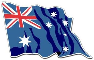 AUSTRALIA WAVING FLAG - Sticker Decal - #S0141