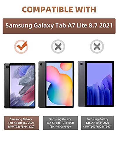 Image of MoKo Case Fits Samsung Galaxy Tab A7 Lite 8.7 inch 2021, Rose Gold | Slim Lightweight Smart Case Trifold Stand Case with Soft TPU Translucent Frosted Back Shell for Galaxy Tab A7 Lite