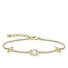 THOMAS SABO Bracelet pour femme avec perles et étoiles en argent sterling 925, 16,00 - 19,00 cm, Métal précieux, Non applicable,