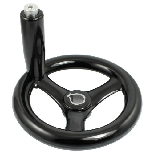 DbuyChX 150mm Diameter 3.3 Long Plastic Hand Wheel Repair Parts Black