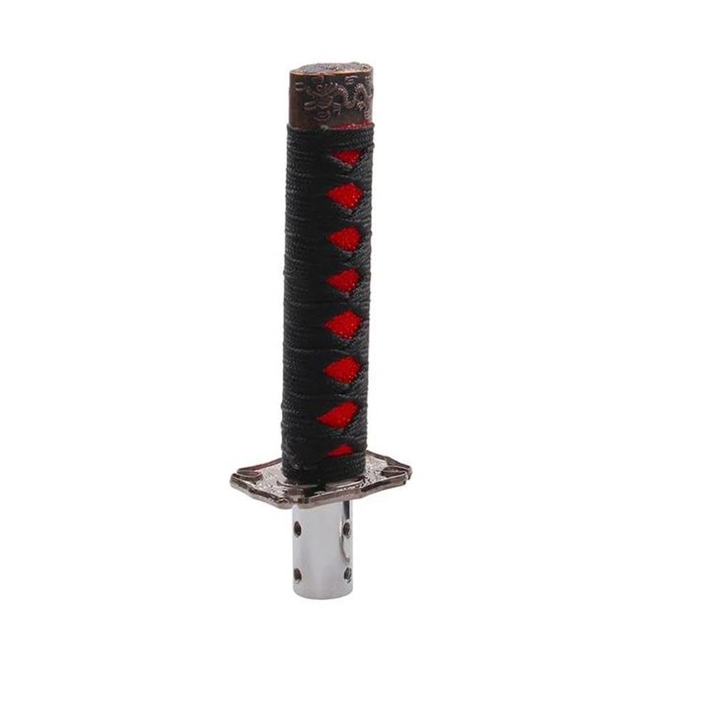 HYASDBWE Metal Manual Transmission Gear Stick 15cm Universal Samurai Sword Gear Shift Knob Shifter Gear Shifter Parts(Black and red)