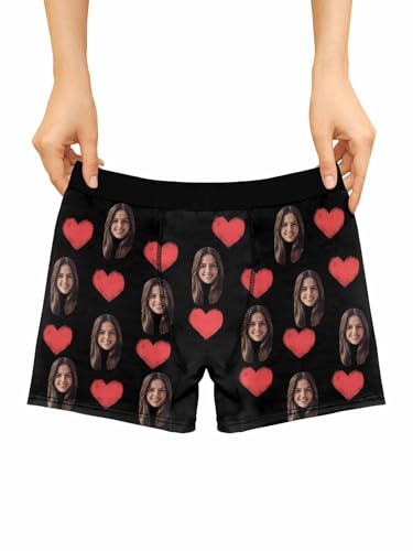 Custom Face Men's Boxer Briefs Personalized Underwear with Photo Customized Boxers for Men XS-5XL