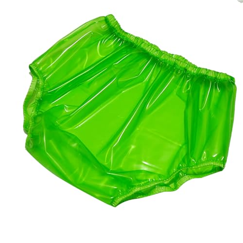 TAPIVA Adult Incontinence PVC Diaper Covers, Loose Transparent Super Soft Incontinence Diaper Pants, PVC Drift Waterproof Pants Large Size Briefs, Soft Surface, Unisex, Green