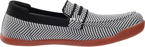 Image of WHITIN Women's Slip On Penny Loafers Wide Width | Comfortable Knit Flat Shoes