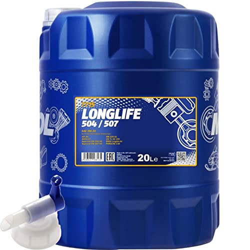 20L Mannol Longlife Öl 5W-30 Motoröl 504.00 507.00 LL-04 + Auslaufahn 20L Mannol Longlife Öl 5W-30 Motoröl 504.00 507.00 LL-04 + Auslaufahn