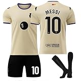 [COM4SPORT] ユニフォーム バルセロナサッカーチーム ラミン ヤマル メッシ 25-26 上下セット 靴下付き 子供用 大人 アウェー 軽量 快適 サッカーチームファングッズ コスプレ ハロウィン