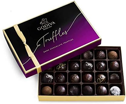 Godiva Chocolatier Dark Chocolate Truffles Assorted Chocolate Gift Box, 24 pc.