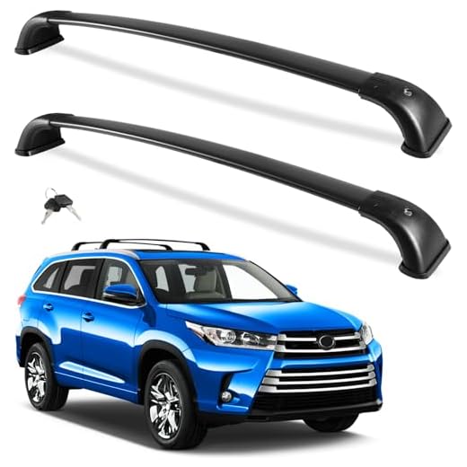 Best luggage solution for toyota highlander Lockable Roof Rack Cross Bars by Wonderdriver