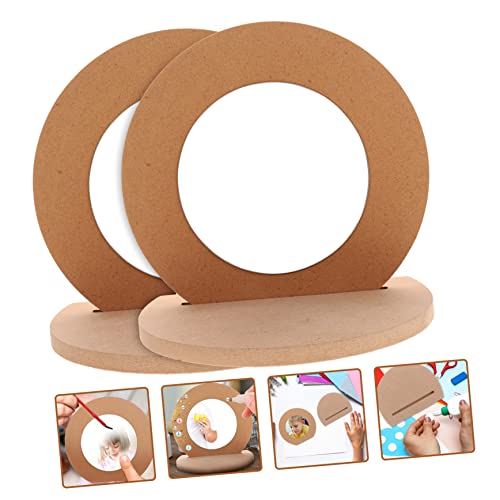 Coheali 4 Pcs Stereo Mirror Tabletop Mirror Round Mirror Vintage Mirrors Bathroom Mirror Bathroom Vanity Mirrors Wood Framed Mirror Handcrafted Kids Mirror Blank Table Mirror Wooden Mirror #TOP5