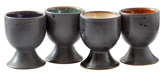 BITZ 15012 Eierbecher Set Black (innen dunkel) 4tlg.