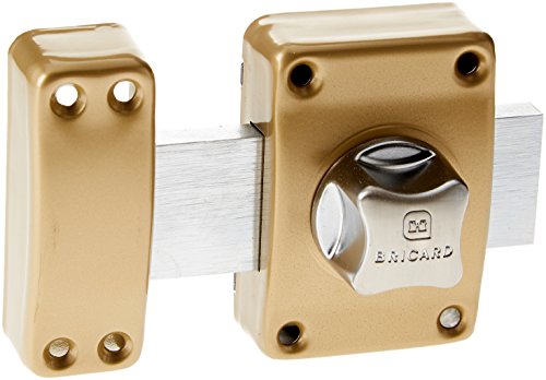 Bricard 1964 Verrou Targette à bouton sans Cylindre Doré