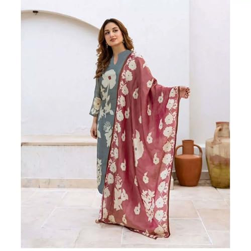 Image of ANNI Designer Viscose Blend Kurta for Women | Kurti Set Woman | Kurta with Pant & Dupatta | Printed Straight Suit | Ethnic Indian Outfit Office Casual Traditional Clothing Fashion Style