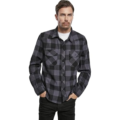 Men's Check Shirt Black/Grey