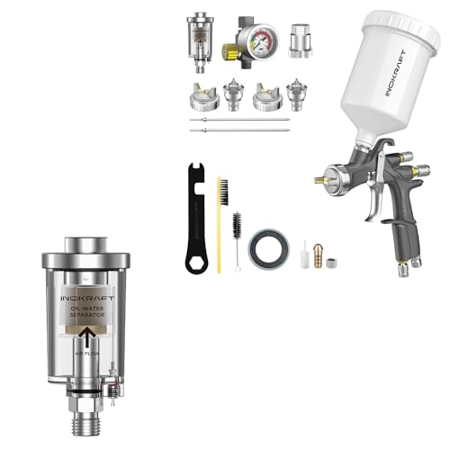 InoKraft D1 LVLP Spray Gun Premium Kit & Oil-Water Separator