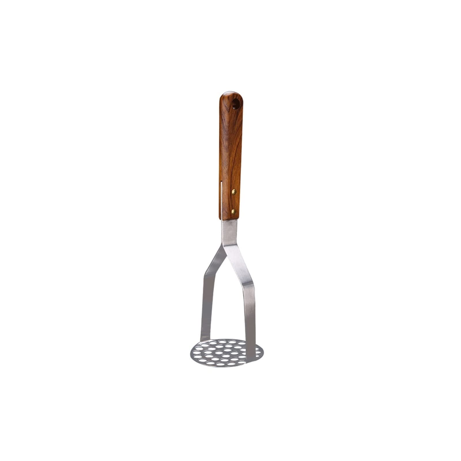 Kartoffelstampfer Kartoffelstampfer Edelstahl Lebensmittelstampfer Utensil mit Holzgriff Gemüse Obst Vielseitiger Stampfer