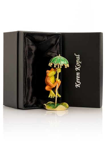 Boîte à bijoux grenouille orange rangement bagues collection Keren Kopal - 5