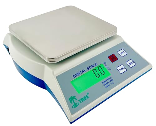 Tree KHR 3001 High-Resolution Kitchen Scale, 3000g x 0.1g Precision Food Scale with Tare & Hold Functions, Sleek Stainless-Steel Design, LCD Display, Multi-Unit Conversion (g/oz/lbs), Auto-Off feature
