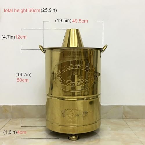 Tragbarer Gartenverbrennungsofen, Metallbrennofen, verdickter Edelstahl, Brennfass mit Schornstein zum Verbrennen von Müll, Laub, Hofabpapier mit erhöhten Füßen (Größe: 49, 5 x 49, 5 x 66 cm/ 19, 5 x 19, 5-7