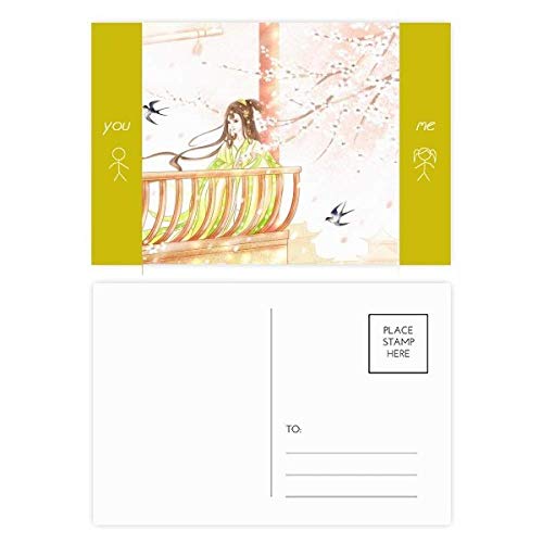 Carte postale aquarelle Xinghua pour décorer votre bureau ou écrire un message de gratitude