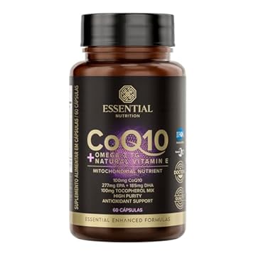 CoQ10 + Ômega 3TG + Vitamina e (60 caps) - Essential Nutrition, Essential Nutrition