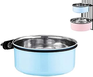 Dog Water Bowl Cage,Crate Type Water Bowl,Stainless Steel Pet Hanging Bowl,Puppy Crate Water Bowl Water Dispenser,Small Sized Dog Feeding Bowls and Water Bowls(850ml/1pcs