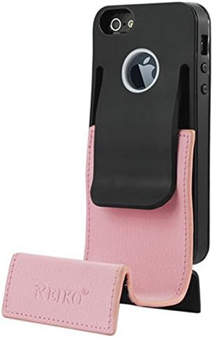 Reiko Belt Clip Polymer Case for iPhone 5 - Retail Packaging - Black